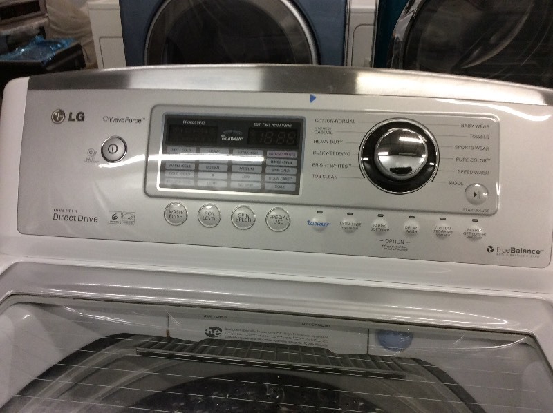 LG White Top Load Washer Without Agitator And Matching Gas Dryer A1 APPLIANCE SALES KBID