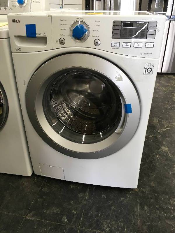 lot 313 image: LG 4.5 cu. ft. Ultra Large Capacity Front Load Washer with ColdWash Technology, Retail $849.99