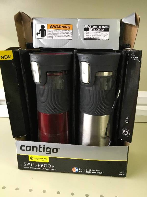 lot 331 image: Contigo 2Pk. Traveler Mugs, Retail $19.99