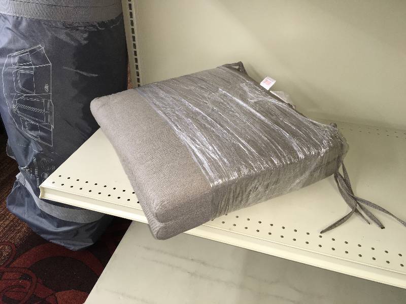 lot 335 image: Sunbrella 2PK Chair Pad, Retail $26.99