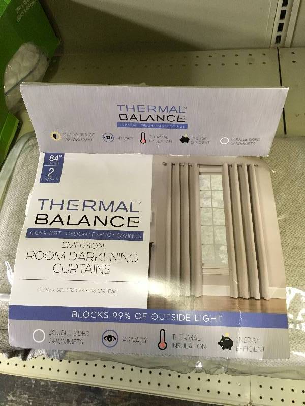 lot 341 image: TB Curtain 2PK Emerson, Retail $19.99