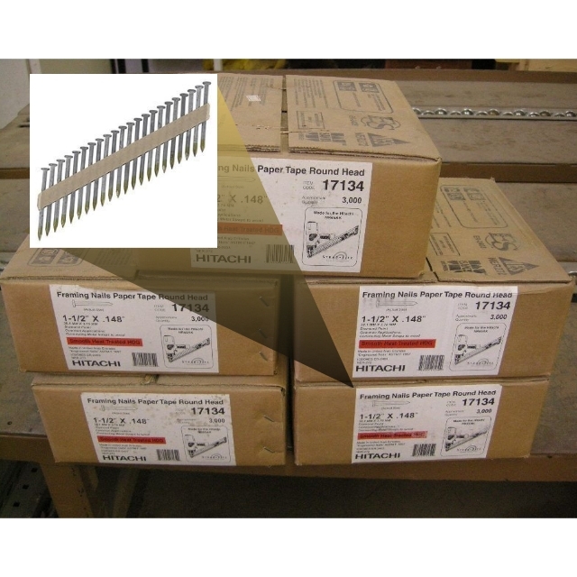 lot 121 image: 5 Boxes Hitachi 1-12 x .148 Framing Nails