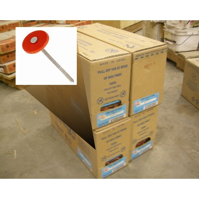 lot 205 image: 4 Cases Round Plastic Cap 2 Roofing Nails