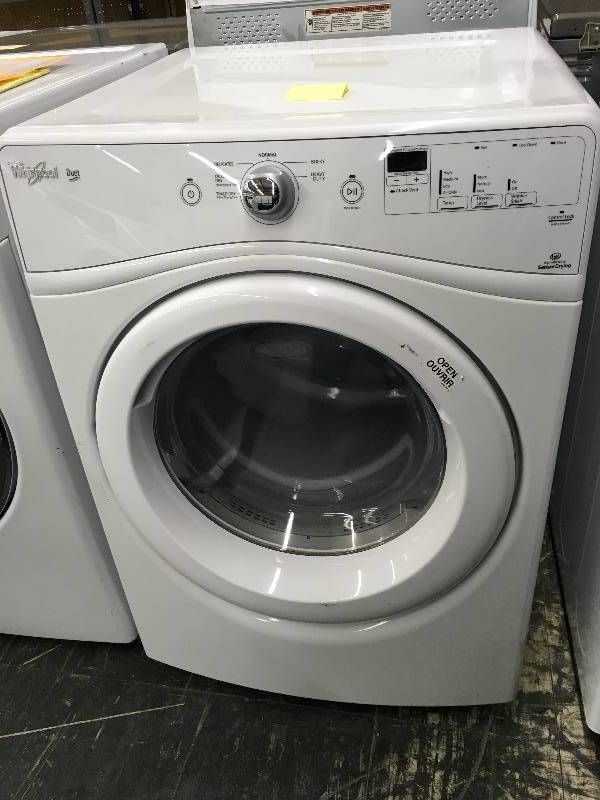 lot 585 image: Whirlpool Duet WED70HEBW0 White Front Load Dryer