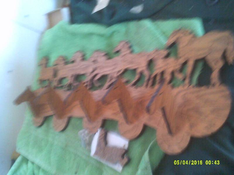 HAND CARVED WOODEN WALL HANGING