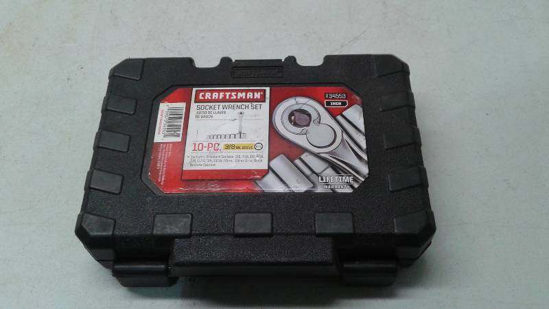 10 Piece Craftsman Socket Wrench Set, Inches