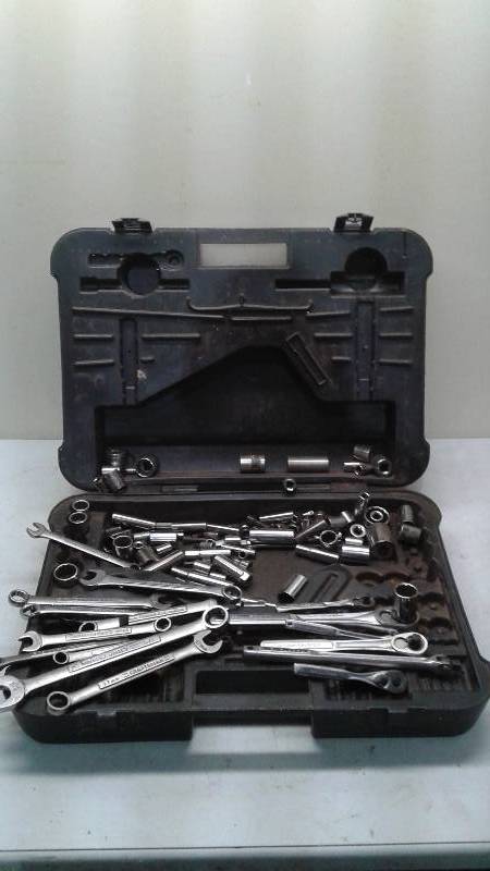 Case With Craftmans Tools, Sockets, Wrenches, Not Complete