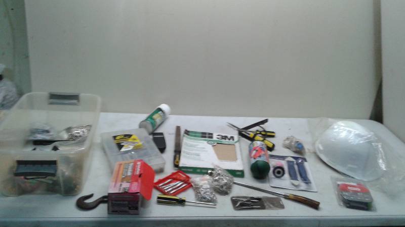 Bin With Mixed Tools And Hardware