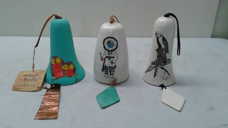 Lot Of Vintage Wind Bells, Two Have Chips