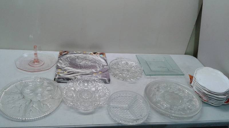 Lot Of Glass Serving Platters
