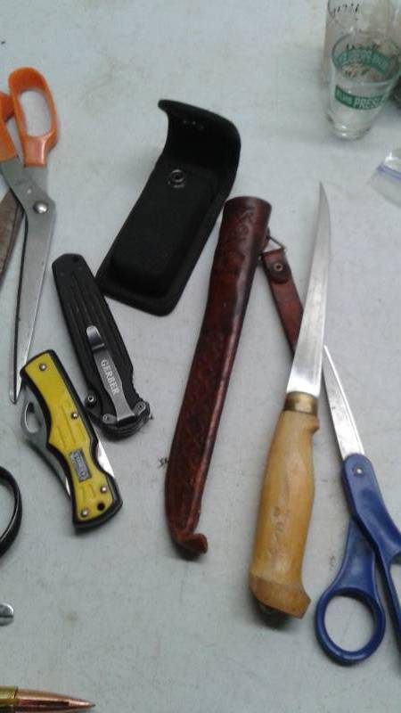 Lot Of Scissors And Knives