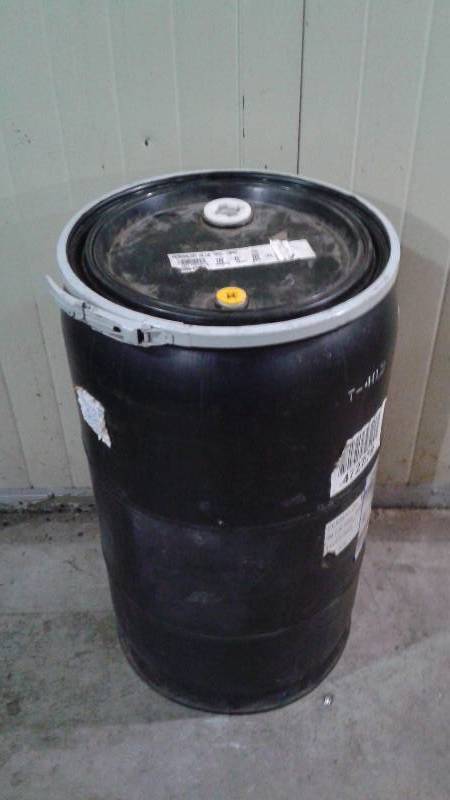 Plastic Drum Barrel With Lid - Black