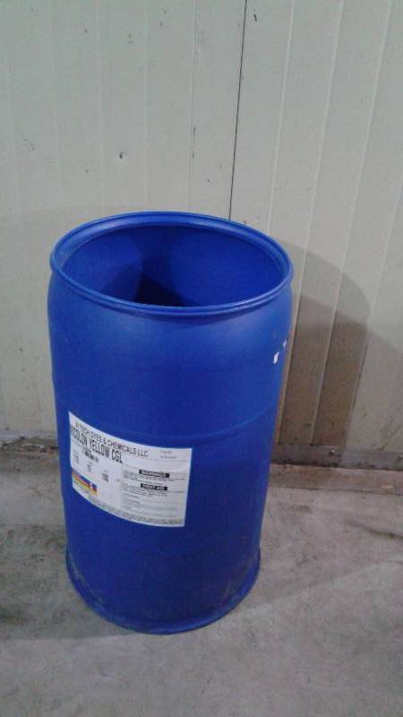 Plastic Drum Barrel With Lid, Used, Empty - Blue