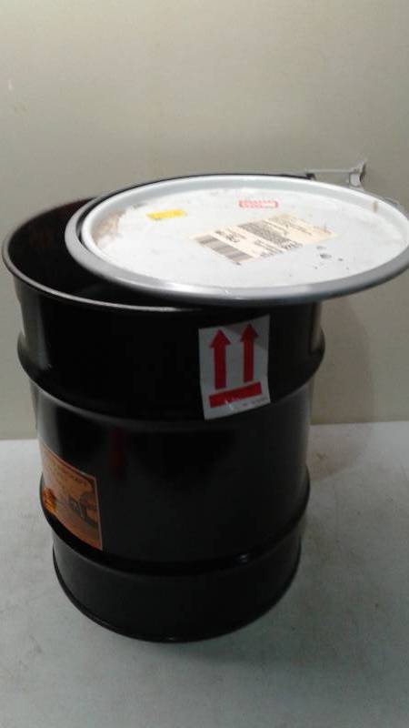 Steel Drum Barrel With Lid, Used, Empty - Black