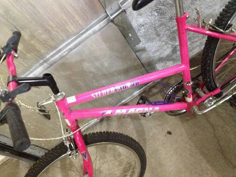 Girls Pink Magna Silver Canyon Bicycle, Good Condition, Needs Air In The Tires