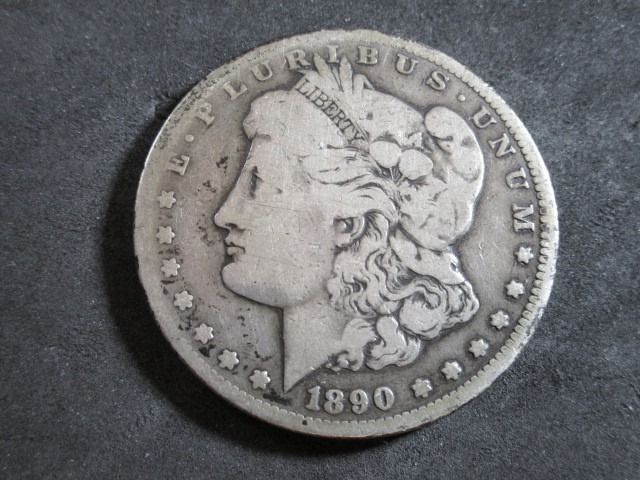1890 CC  Morgan Silver Dollar
