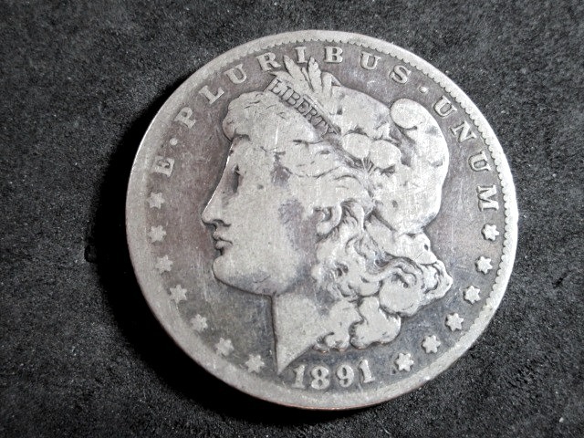 1891 CC Morgan Silver Dollar