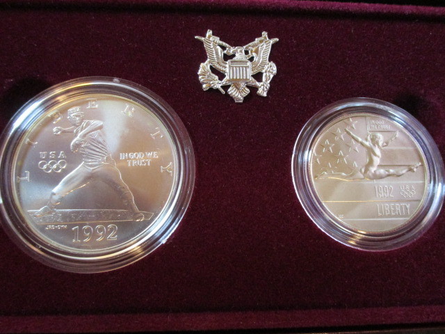 1992 US Olympic Uncircuated  Two Coin Set