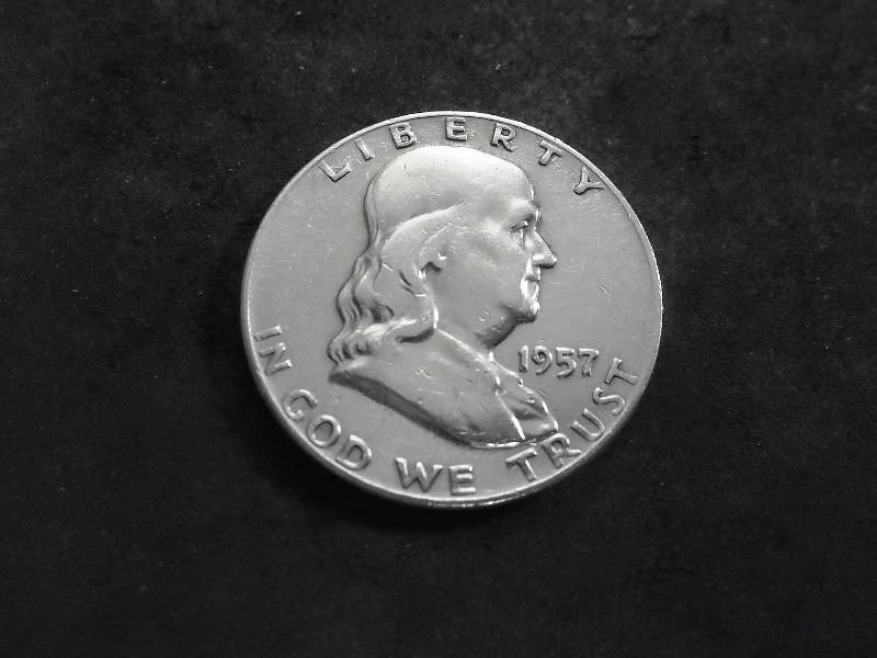 1957 D  Franklin Half Dollar