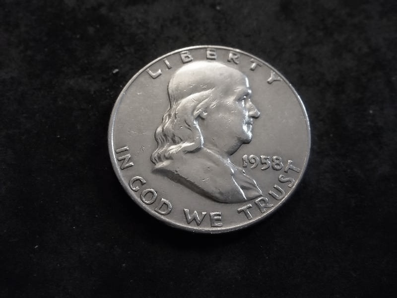 1958 D  Franklin Half Dollar