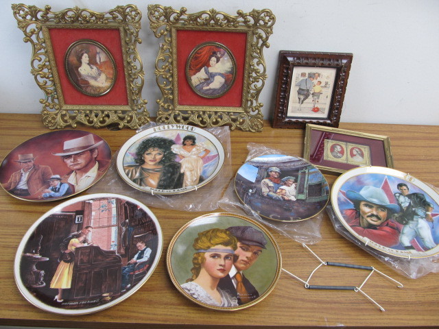 lot 58 image: Group of Vintage Hollywood Celebrity Collector Plates etc