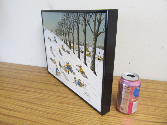 lot 122 image: Signed H. HARGROVE Winter Scene Serigraph on Canvas
