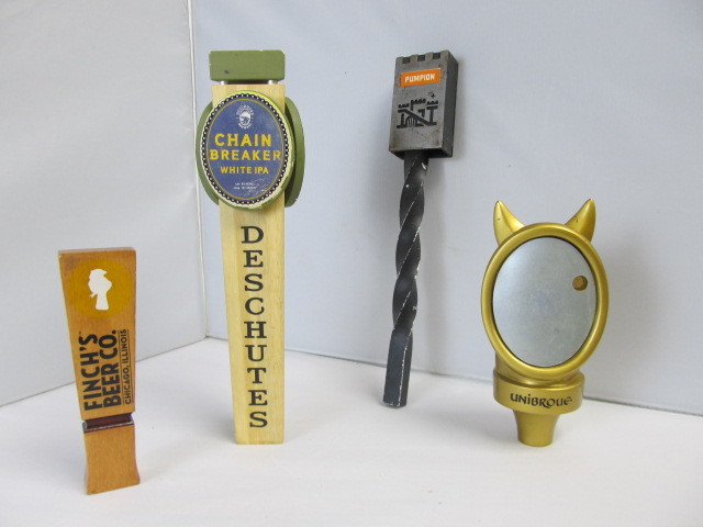 lot 24 image: 4 Assorted Beer Tap Handles