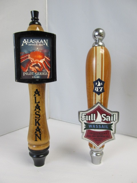 lot 26 image: Alaskan & Full Sail Beer Tap Handles