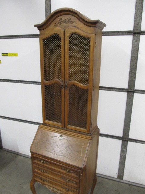 lot 3 image: NICE Vintage 1960s Narrow Secretary Desk