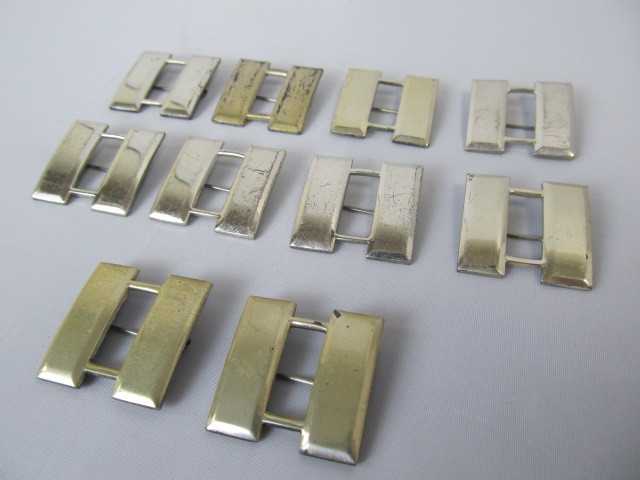 lot 162 image: Lot of 10 Sterling Silver Captains Bars
