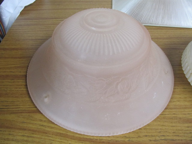 lot 157 image: Lot of Vintage Glass Light Fixtures