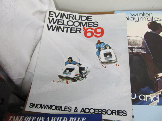 lot 153 image: Lot of Vintage Snowmobile Advertising Dealer Brochures