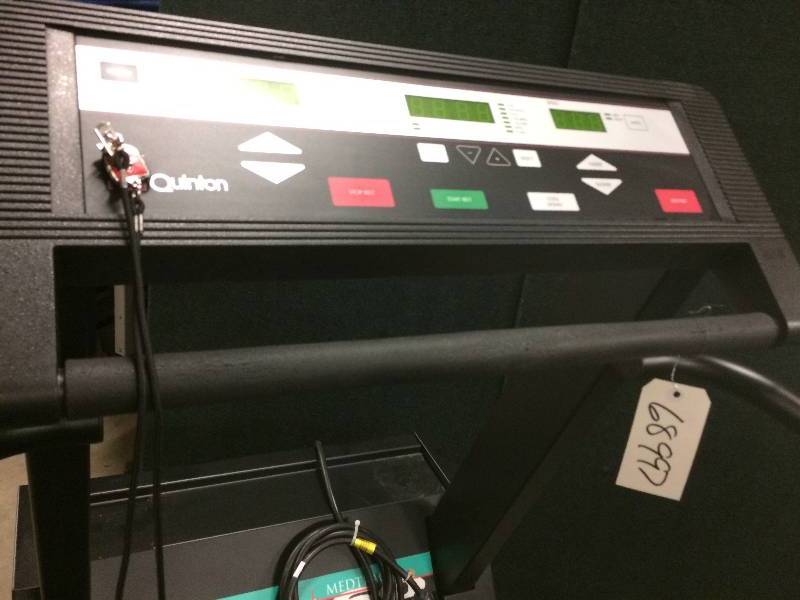 lot 8 image: WOW Physical Therapy Rehab Clinic Professional Equipment QUINTON MEDTRAC CR60 Treadmill 400lb Capacity STRESS TEST EQUIPMENT - Excellent Working Condition
