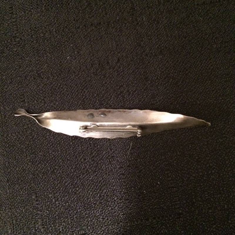Vintage Sterling Silver Leaf Sliver Pin
