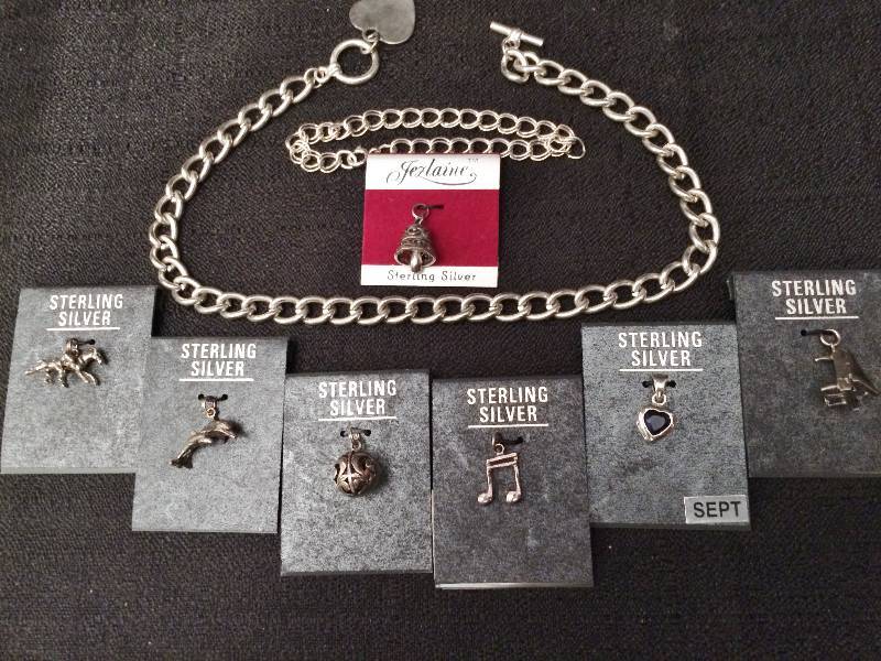 WOW Fantastic Sterling Silver Charm Bracelet - Ready To Be Made - ALL Charms Are Sterling Silver &amp NEW&nbsp Small Bracelet Is Sterling Silver - Large Bracelet Is Metal Is Unknown But Do Not Think It Is Sterling.