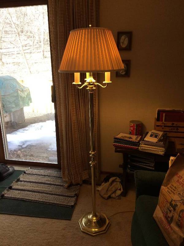 vintage 3 light floor lamp