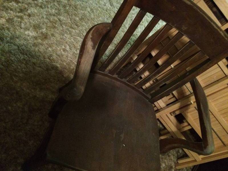 ANTIQUE BANKERS CHAIR - GREAT CONDITION FOR AGE STURDY