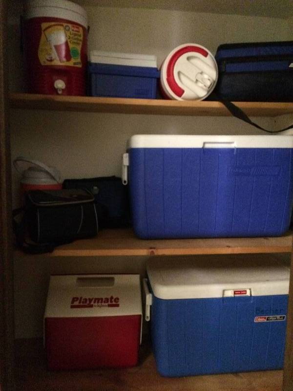 lot 108 image: PERFECT FOR SUMMER FUN - LARGE LOT OF EXCELLENT CONDITION COOLERS - CHECK IT OUT