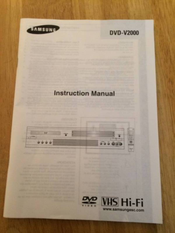 lot 100 image: SAMSUNG DVD VHS PLAYER - BOTH TESTED WORKING