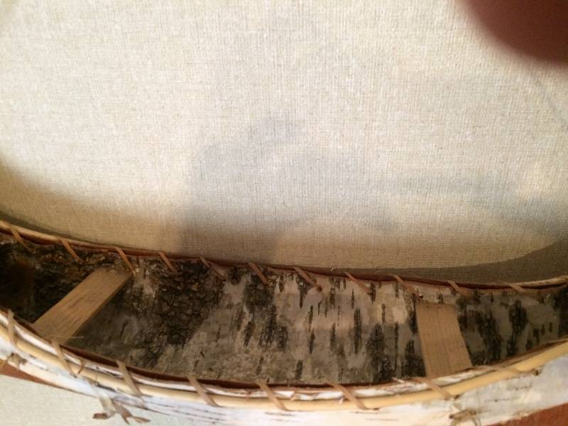 lot 77 image: NATIVE AMERICAN HANDMADE  CANOE - USED AS A PLANTER - EXCELLENT