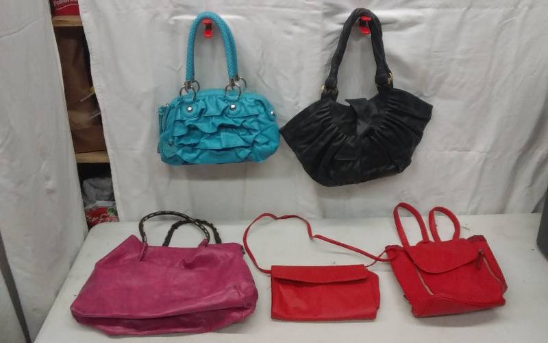 5-Assorted Handbags (Turquoise Is Bebe)