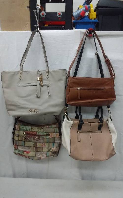 4-Assorted Handbags (Jessica Simpson, Etienne Aigner-High Fashion)