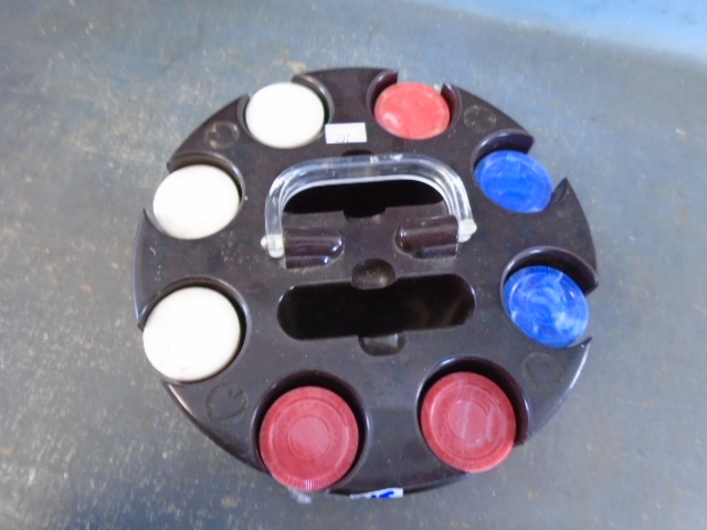 lot 45 image: Poker Chips and Holder