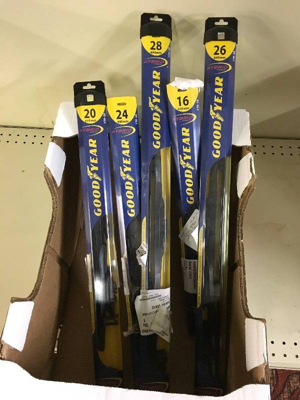 ASSORTED SIZES OF GOODYEAR WIPERS, MSRP $7.99 EACH