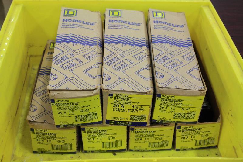 lot 70 image: 20 Amp Single Pole Breakers - New 68 qty