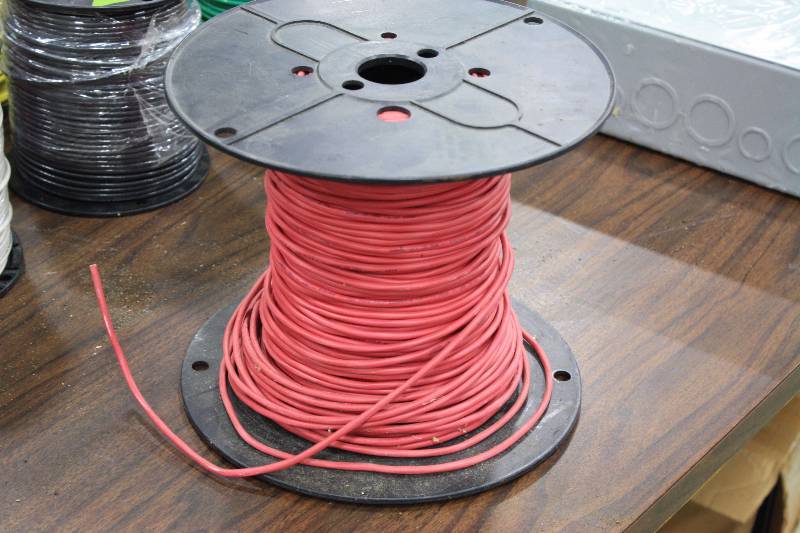 lot 106 image: Red 18AWG Spool of Wire