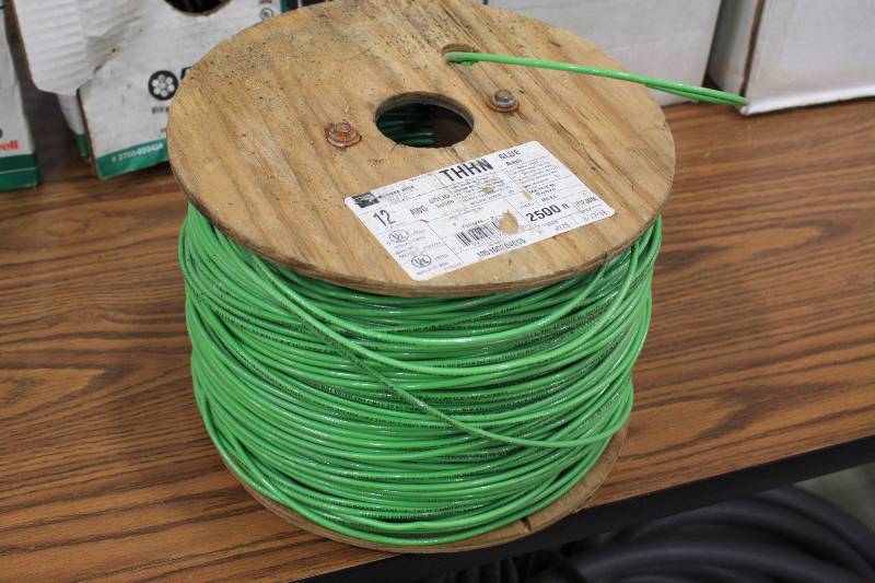 lot 124 image: Large Spool Green 10 AWG WIre