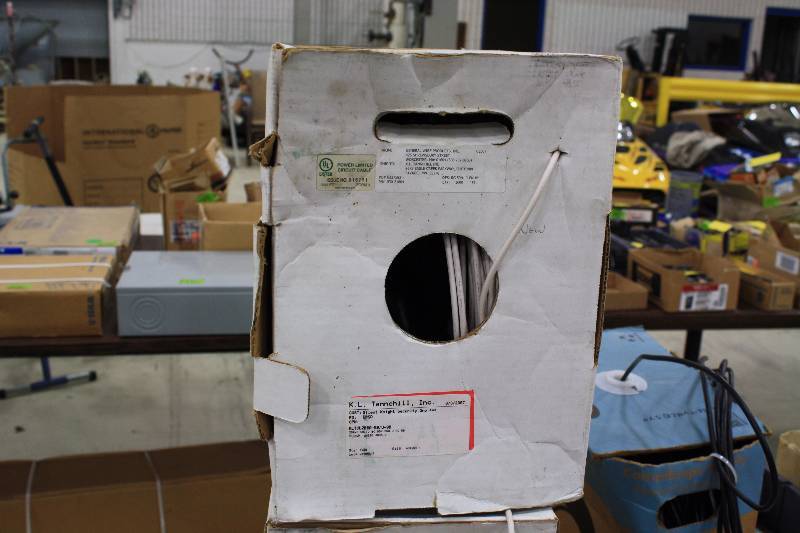 lot 134 image: 20AWG Solid BC 95% Braid RR59 White Jacket Cable