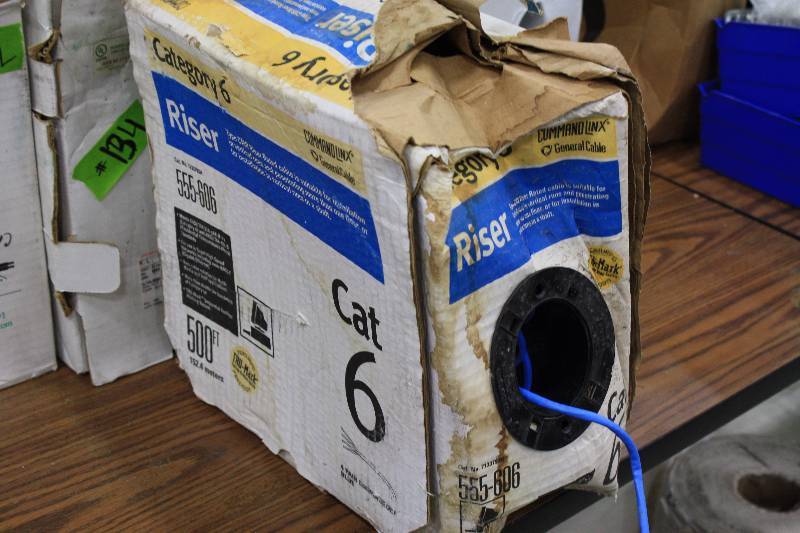 lot 137 image: Riser Category 6 Communication Cable - 4 Pair Blue