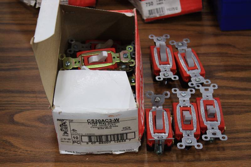 lot 150 image: Pass & Seymour Legrand 3 Way Switches - New